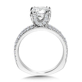 Double-Prong Split Shank Diamond Engagement Ring